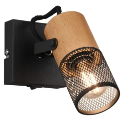 Kinkiet reflektor z wyłącznikiem czarny TOSH