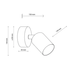 TK Tomasz Krywult Kinkiet regulowany reflektor miętowy LIVIA