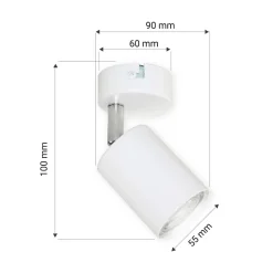 LED-POL Kinkiet spot biały ORO GAVIA