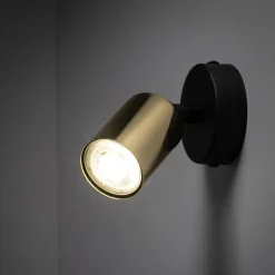 Kinkiety|TK Tomasz Krywult Kinkiet spot czarno-złoty TOP