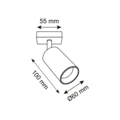 Zumaline Kinkiet spot czarny WADE