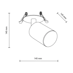 TK Tomasz Krywult Kinkiet spot podtynkowy 1 reflektor czarny NEX