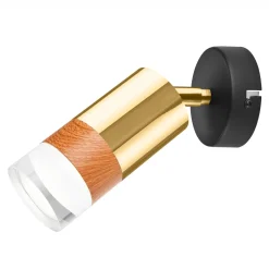 Kinkiety| Kinkiet spot regulowany reflektor złoty AURORA