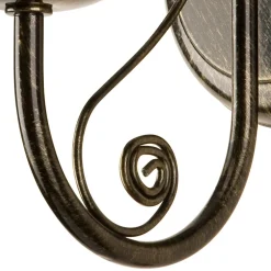 Kinkiety| Kinkiet świecznikowy retro czarno-złoty DONATO