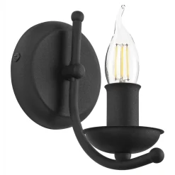 Kinkiety|inny Kinkiet świecznikowy retro czarny LUCY