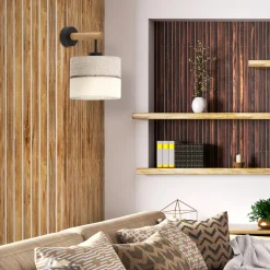 TK Tomasz Krywult Kinkiet z abażurem szary ECO