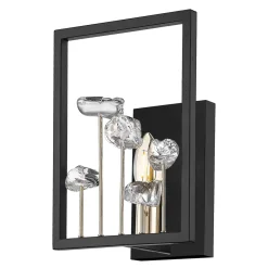 Zumaline Kinkiet z kryształkami czarno-złoty CAROLINE