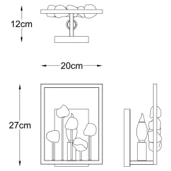 Zumaline Kinkiet z kryształkami czarno-złoty CAROLINE