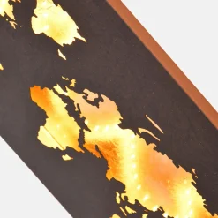 Kinkiety|Zumaline Kinkiet z mapą świata złoty LINDA