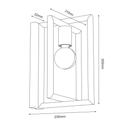 Kinkiety|Luminex Kinkiet z ramkami czarno-złoty BELFORT