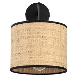 TK Tomasz Krywult Kinkiet z włącznikiem abażur rafia plecionka LIBERIA