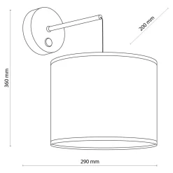 TK Tomasz Krywult Kinkiet z włącznikiem abażur rafia plecionka LIBERIA