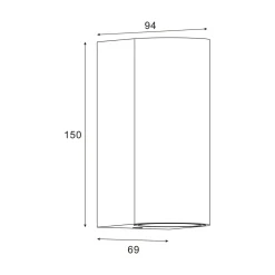 Zumaline Kinkiet zewnętrzny ścienny HARMONIA ip44 czarny