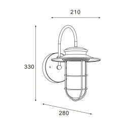Kinkiety|Zumaline Kinkiet zewnętrzny IP44 czarny INDUSTRIAL