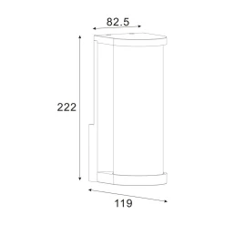 Kinkiety|Zumaline Kinkiet zewnętrzny IP44 czarny TWILIGHT