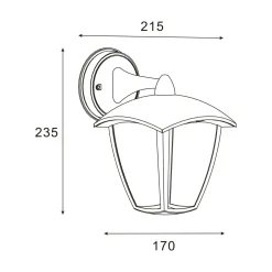 Lampy Ogrodowe|Lampy Ogrodowe|Zumaline Kinkiet zewnętrzny LANTERN ip44 czarny