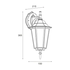 Zumaline Kinkiet zewnętrzny MOONLIT czarny