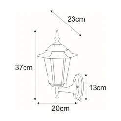 inny Kinkiet zewnętrzny outdoor klasyczny czarny STANDARD UP