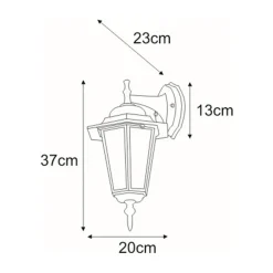 Lampy Ogrodowe|Lampy Ogrodowe|inny Kinkiet zewnętrzny outdoor klasyczny czarny STANDARD DOWN