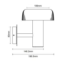 Lampy Ogrodowe|Lampy Ogrodowe|Zumaline Kinkiet zewnętrzny solarny czarny BLUET