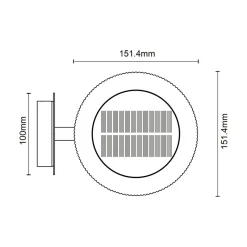 Lampy Ogrodowe|Lampy Ogrodowe|Zumaline Kinkiet zewnętrzny solarny czarny BLUET