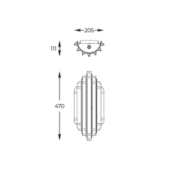 Zumaline Kinkiet złoty ALEXANDRIA
