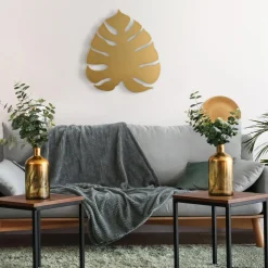 TK Tomasz Krywult Kinkiet złoty liść MONSTERA