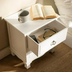 inny Klasyczna szafka nocna biała CLESS