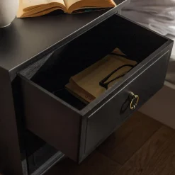 Szafki Nocne|Szafki|inny Klasyczna szafka nocna czarna CLESS