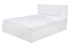 Exline Łóżko białe z oświetleniem MARSYLIA 160x200 cm