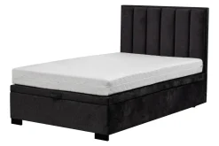 Łóżka Tapicerowane|Łóżka|Instilo Łóżko czarne MONA VERTICAL 90 cm