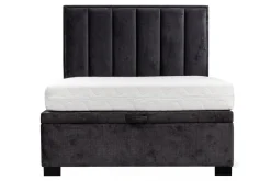 Łóżka Tapicerowane|Łóżka|Instilo Łóżko czarne MONA VERTICAL 120 cm