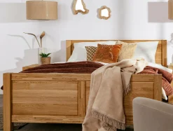 Łóżko drewniane LIMEA 160x200 cm ze stelażem