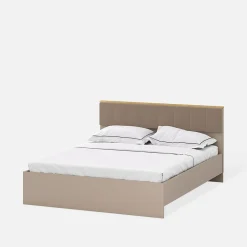 inny Łóżko dwuosobowe 160x200 cm IDELLO taupe dąb kamienny