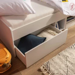 Łóżka|Łóżka Dziecięce| Łóżko dziecięce z szufladami i półkami ELIOT