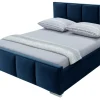 Łóżka Tapicerowane|Łóżka| Łóżko granatowe FABRIZZIO SQUERE P 160x200 cm