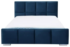 Łóżka Tapicerowane|Łóżka| Łóżko granatowe FABRIZZIO SQUERE P 160x200 cm