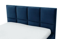 Łóżka Tapicerowane|Łóżka| Łóżko granatowe FABRIZZIO SQUERE P 160x200 cm