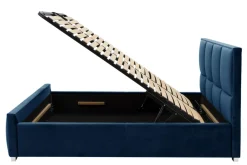 Łóżka Tapicerowane|Łóżka| Łóżko granatowe FABRIZZIO SQUERE P 160x200 cm
