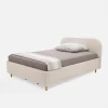 Łóżka Tapicerowane|Łóżka|inny Łóżko jasnobeżowe SANTADI 120x200 cm
