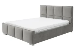Łóżka Tapicerowane|Łóżka| Łóżko jasnoszare FABRIZZIO SQUERE P 160x200 cm