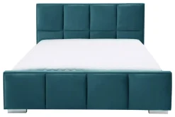 Łóżka Tapicerowane|Łóżka| Łóżko kolor morski FABRIZZIO SQUERE P 160x200 cm