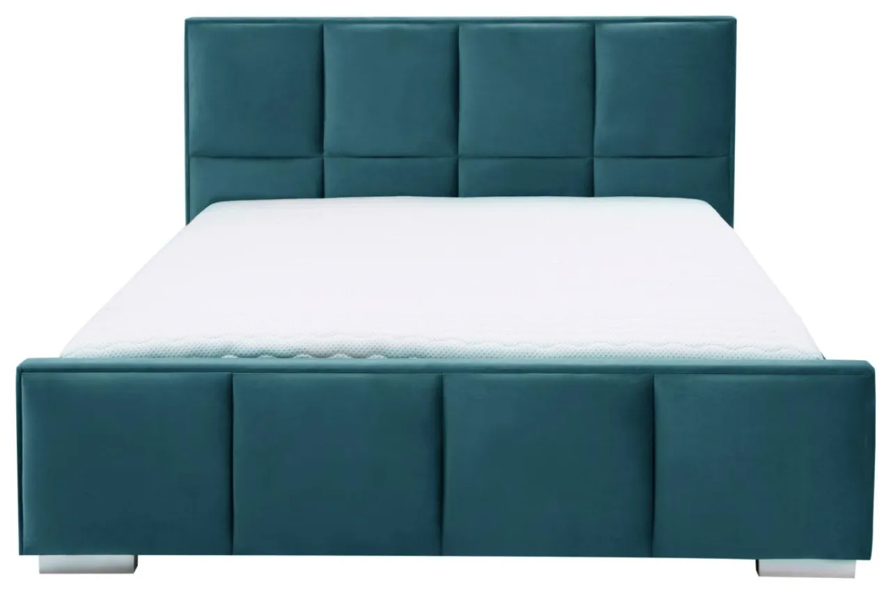 Łóżka Tapicerowane|Łóżka| Łóżko kolor morski FABRIZZIO SQUERE P 160x200 cm