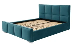 Łóżka Tapicerowane|Łóżka| Łóżko kolor morski FABRIZZIO SQUERE P 160x200 cm