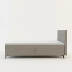 Łóżko kontynentalne beżowe MARY 120x200 cm