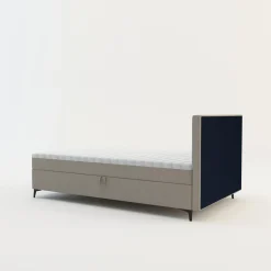 Łóżko kontynentalne beżowe MARY 120x200 cm