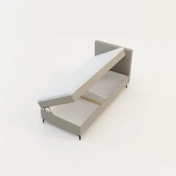 Łóżko kontynentalne beżowe MARY 90x200 cm