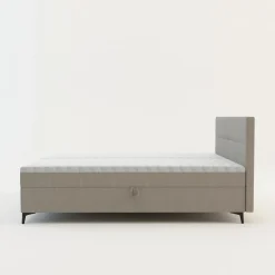 Łóżko kontynentalne beżowe MARY 140x200 cm