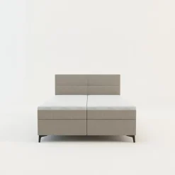 Łóżko kontynentalne beżowe MARY 140x200 cm