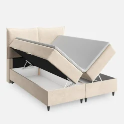 inny Łóżko kontynentalne beżowe ONTARIO 160x200 cm